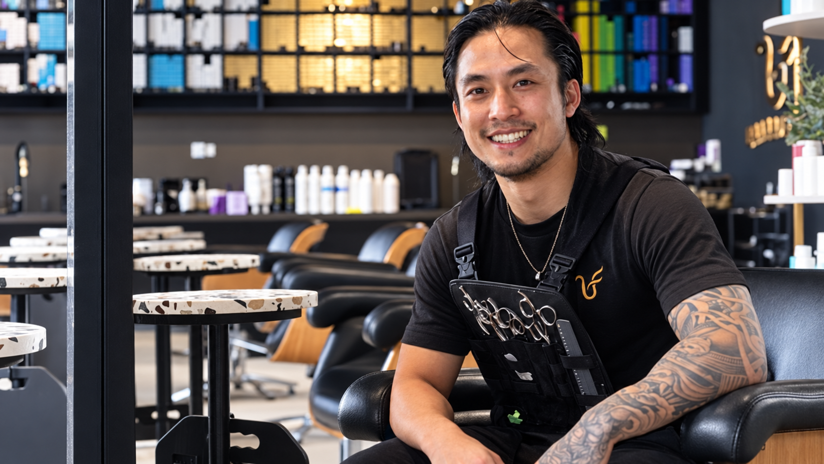 Rich Tran photographed in the Ultrafade salon for Money Magazine