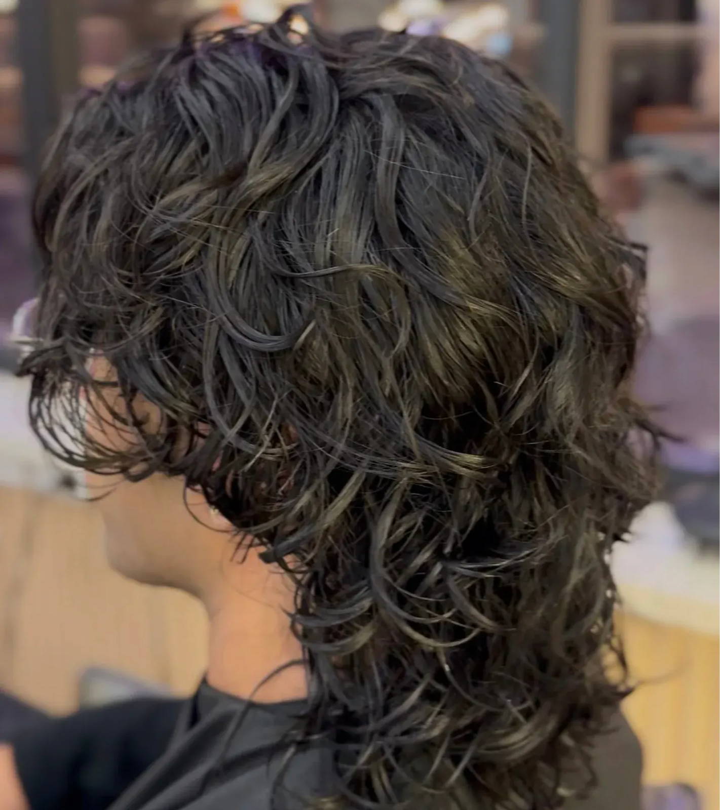 Textured curls and movement from an Ultrafade perm